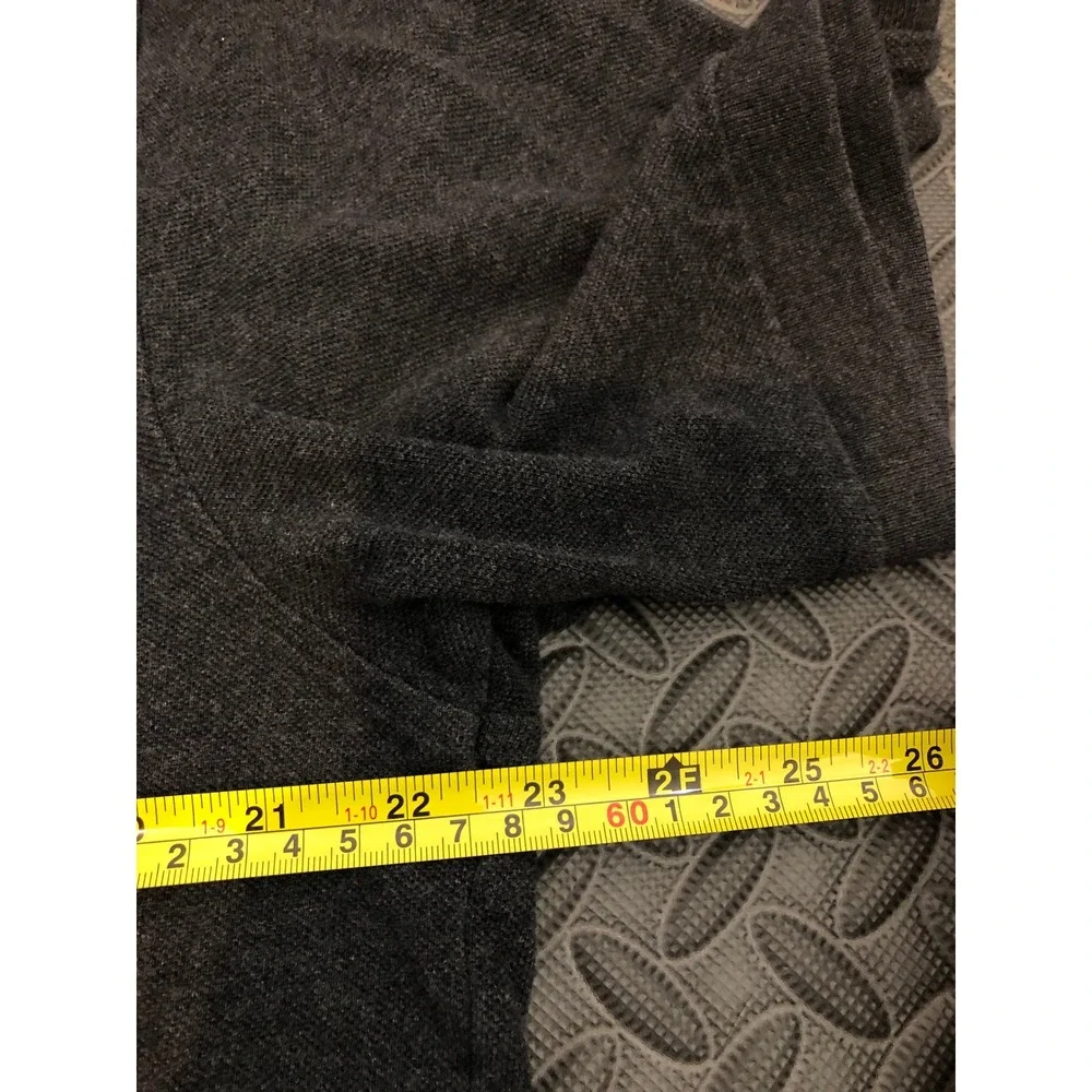 Burberry Polo Shirt Mens L Charcoal Grey Nova Check Placket Embroidered Logo